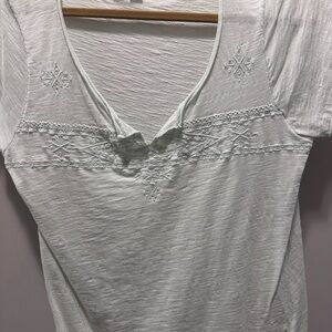 Lucky Brand Light Mint Cream Textured Top